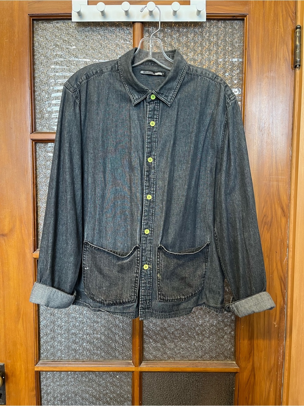 Black Chambray Shirt Jacket